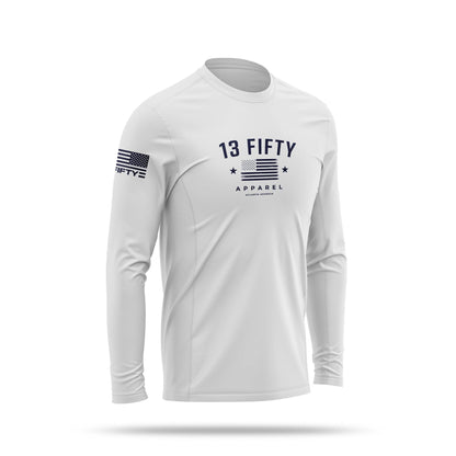[FOUR OH FOUR] Men's Utility Long Sleeve [WHT/NVY]-13 Fifty Apparel