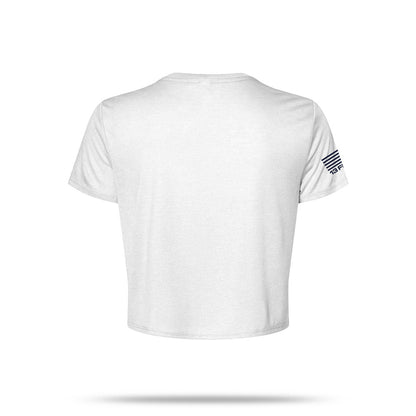 [FOUR OH FOUR] Women's Crop Top [WHT/NVY]-13 Fifty Apparel