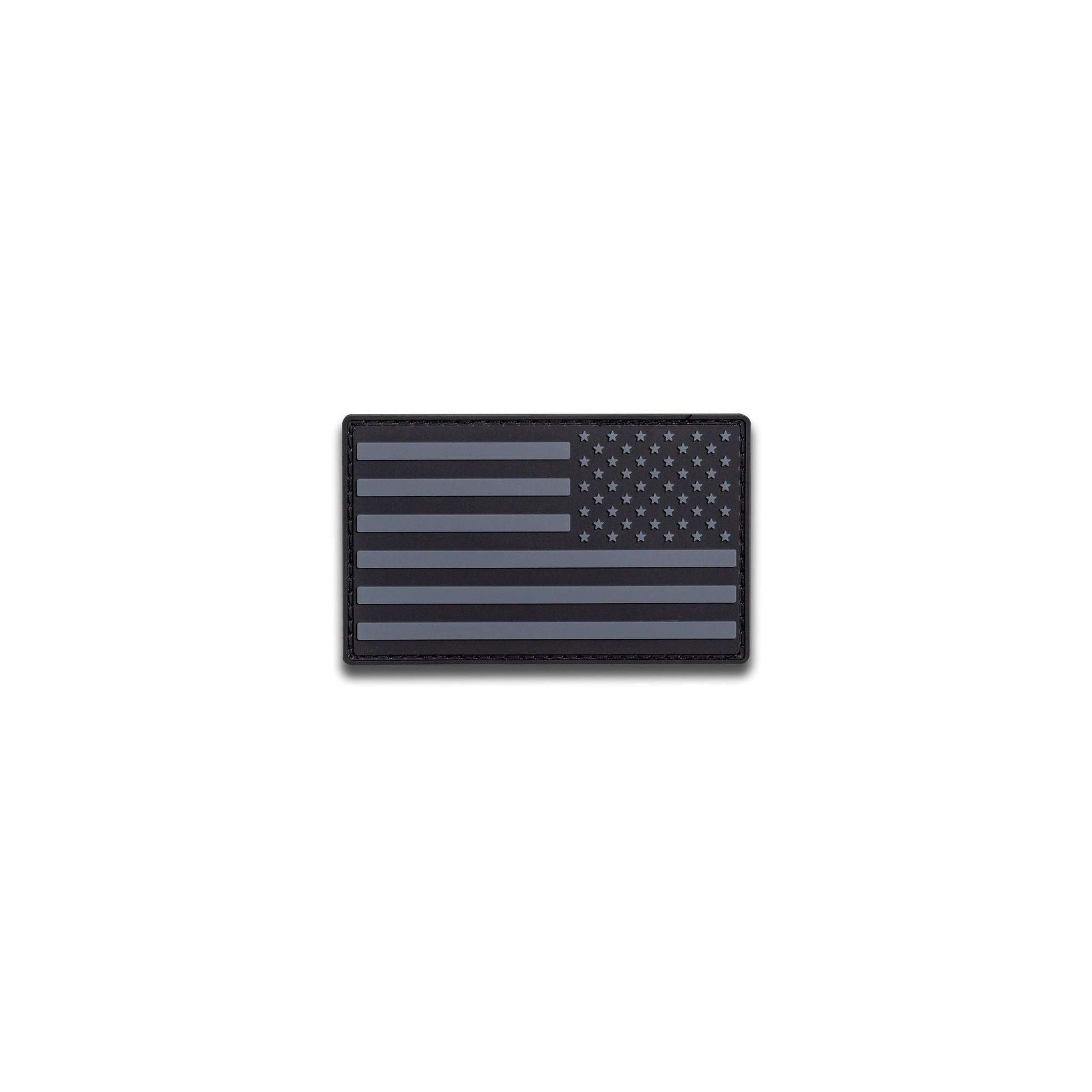 [FWD USA FLAG] 3x2 Inch PVC Patch [BLK/GRY]-13 Fifty Apparel