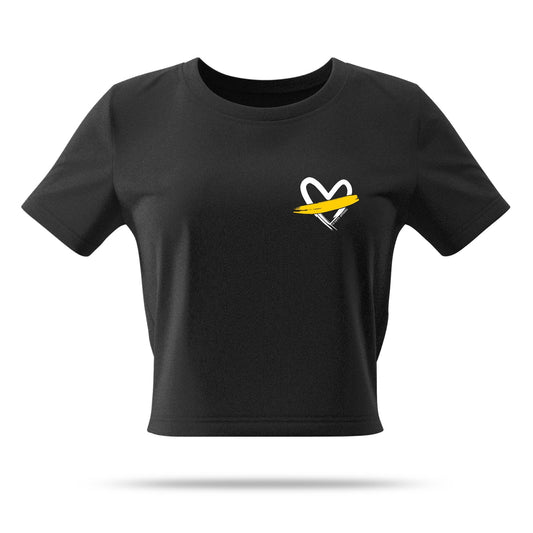 [GRATITUDE] Women's Crop Top [GOLD LINE]-13 Fifty Apparel