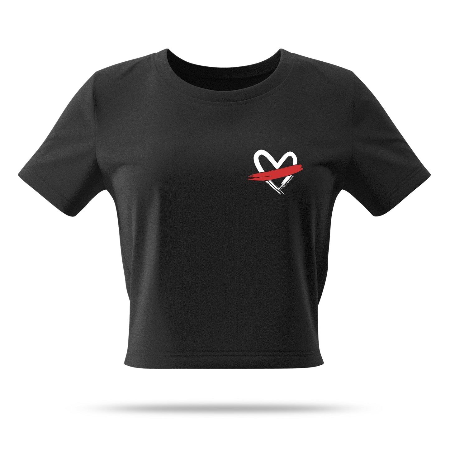 [GRATITUDE] Women's Crop Top [RED LINE]-13 Fifty Apparel