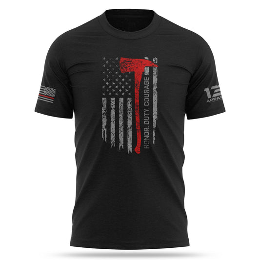 [HONOR DUTY COURAGE] Men's Crew Tee [BLK]-13 Fifty Apparel