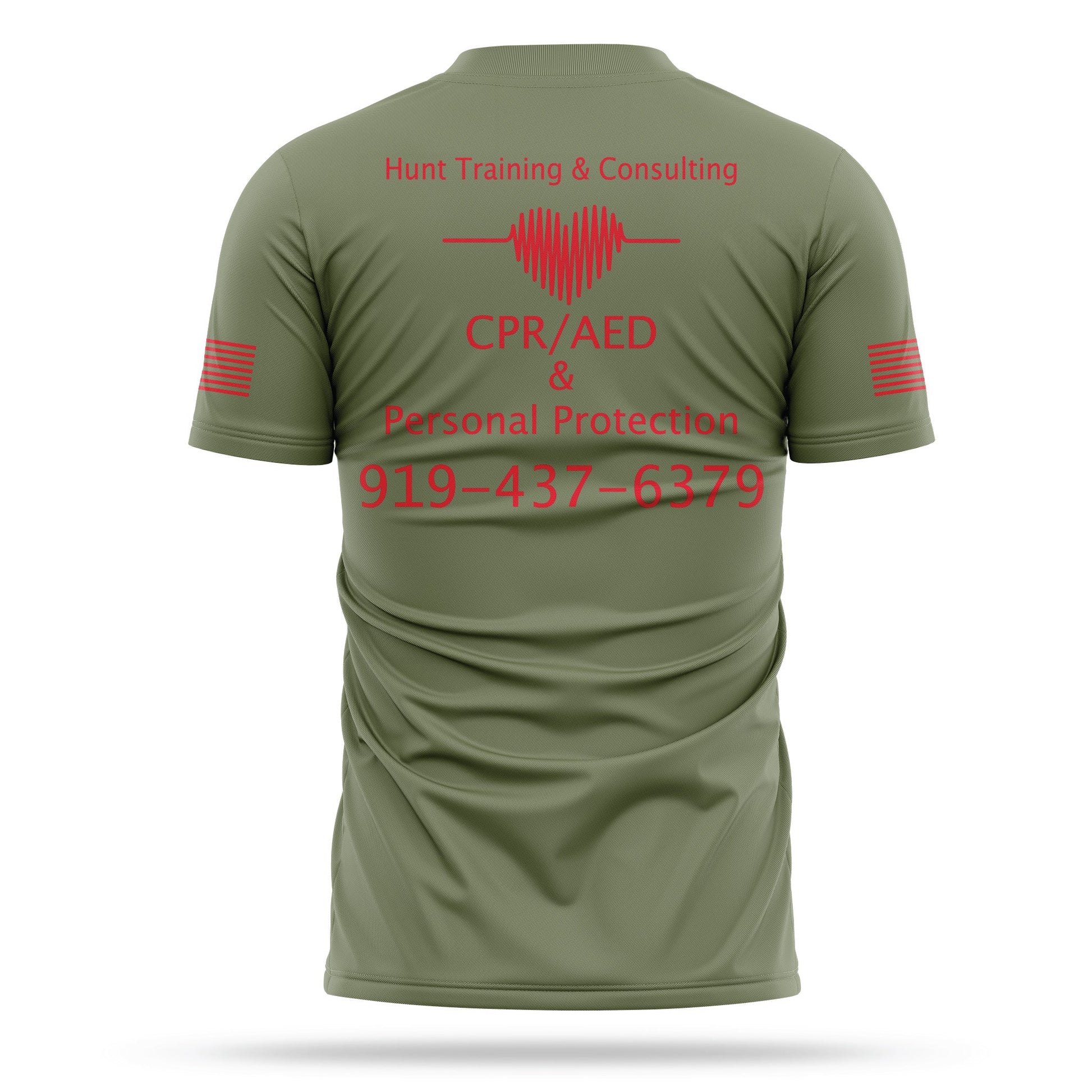 [HUNT TRAINING AND CONSULTING LLC] Utility Shirt [GRN/RED]-13 Fifty Apparel