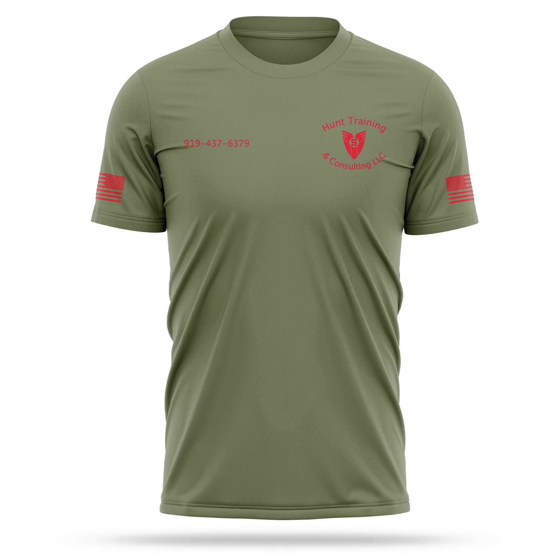 [HUNT TRAINING AND CONSULTING LLC] Utility Shirt [GRN/RED]-13 Fifty Apparel