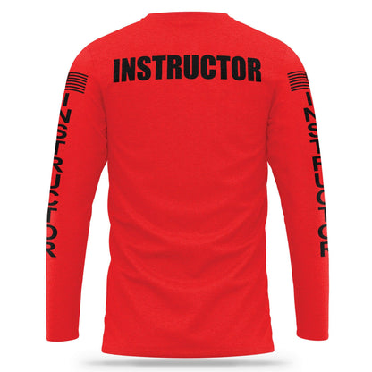 [INSTRUCTOR] Cotton Blend Long Sleeve [RED/BLK]-13 Fifty Apparel