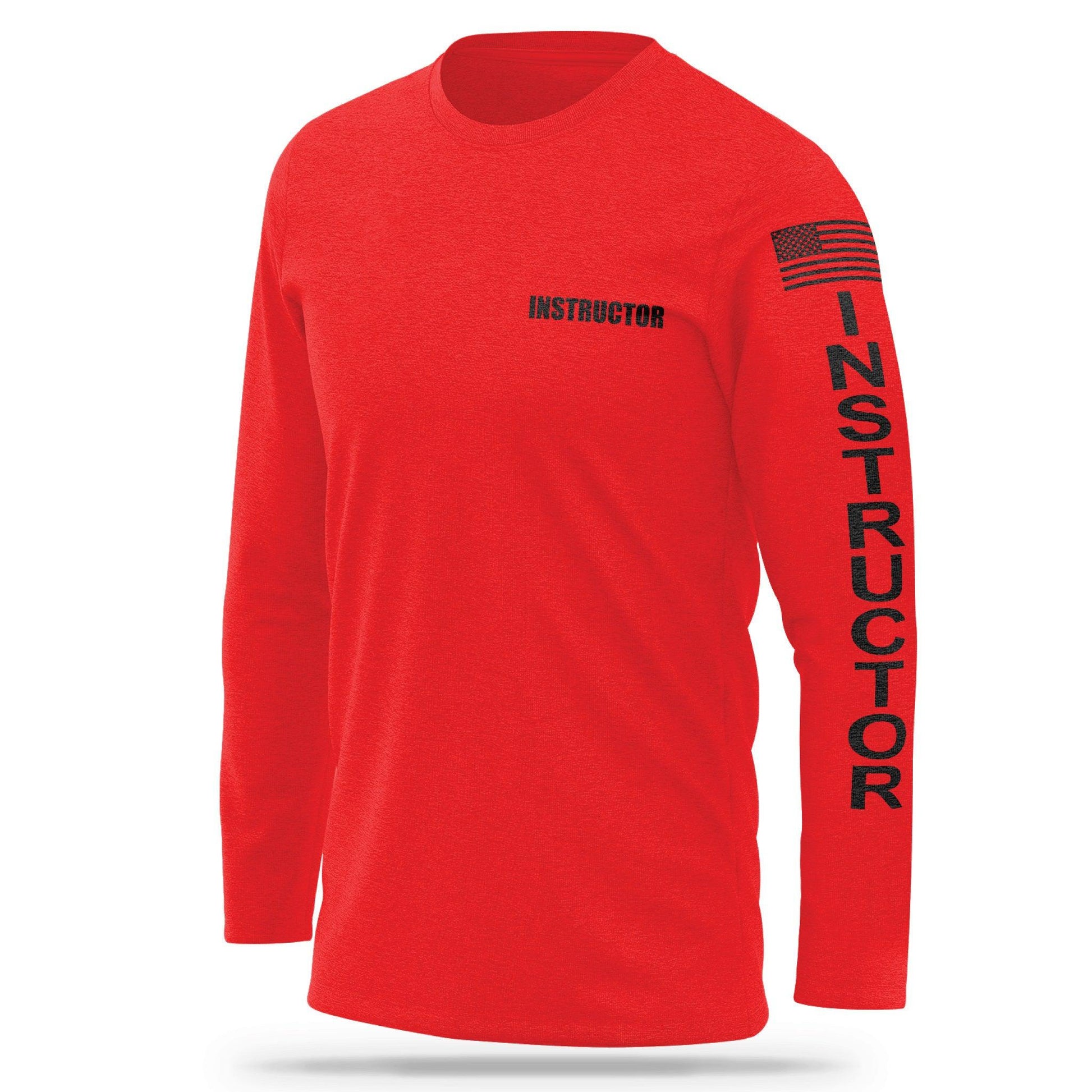 [INSTRUCTOR] Cotton Blend Long Sleeve [RED/BLK]-13 Fifty Apparel