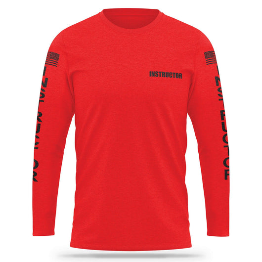 [INSTRUCTOR] Cotton Blend Long Sleeve [RED/BLK]-13 Fifty Apparel