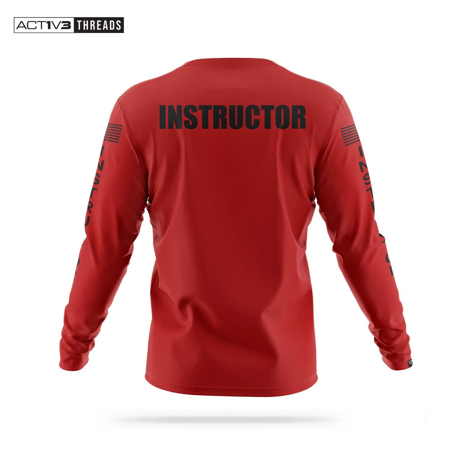 [INSTRUCTOR] Men's Performance Long Sleeve [RED/BLK]-13 Fifty Apparel