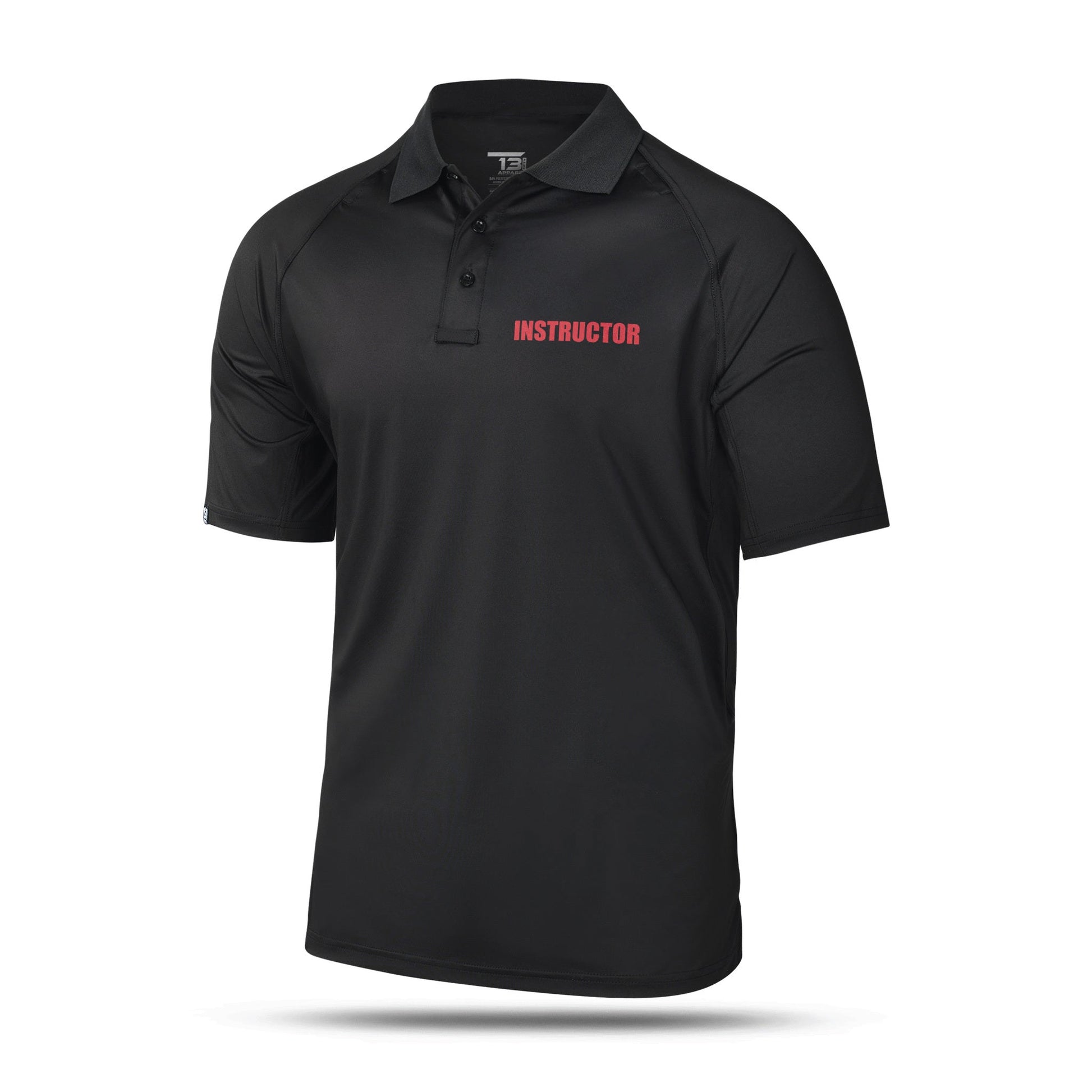 [INSTRUCTOR] Men's Performance Polo [BLK/RED]-13 Fifty Apparel