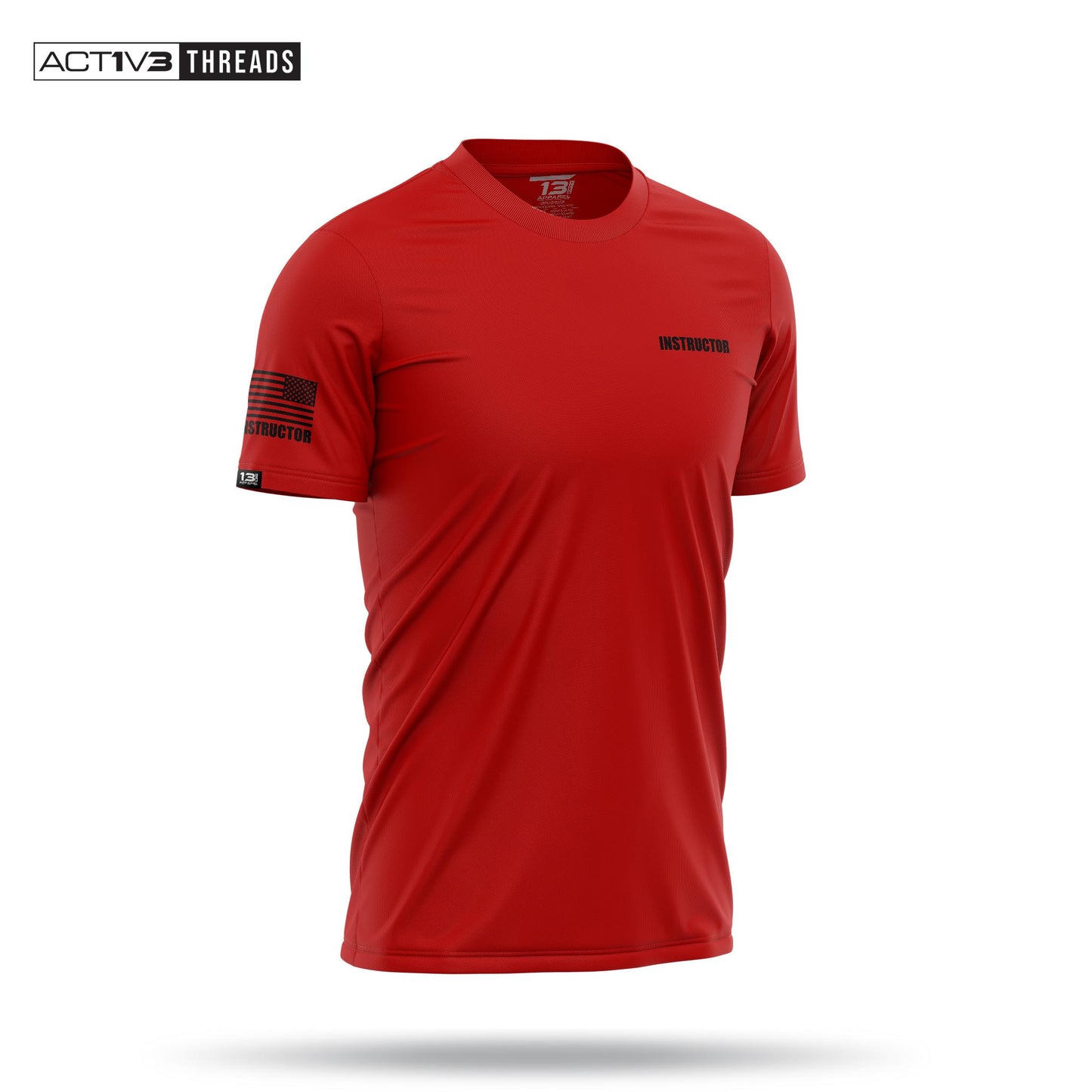 [INSTRUCTOR] Men's Performance Shirt [RED/BLK]-13 Fifty Apparel