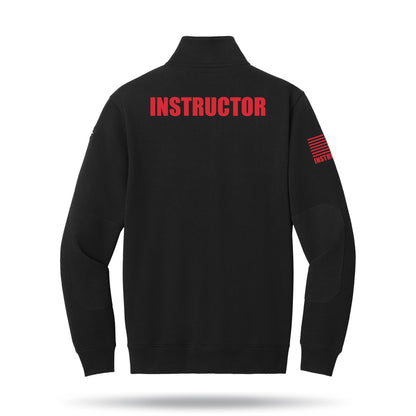 [INSTRUCTOR] Tough Fleece Quarter Zip [BLK/RED]-13 Fifty Apparel