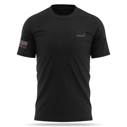 [JOSHUA] Thin Red-Line Cotton Blend Shirt [BLK]-13 Fifty Apparel