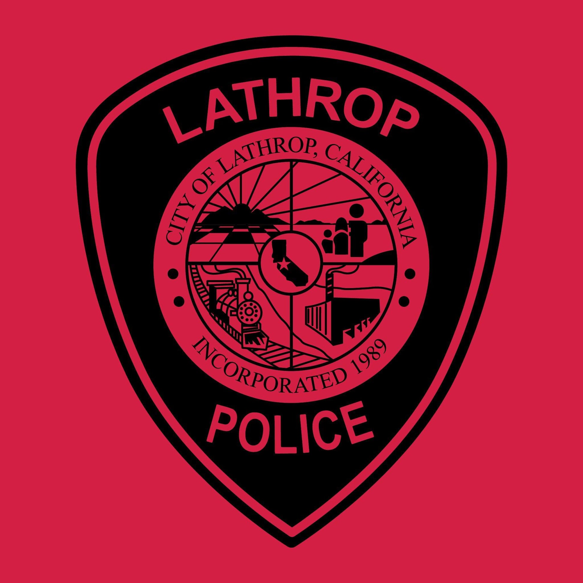 [LATHROP PD] Utility Shirt [RED/BLK]-13 Fifty Apparel