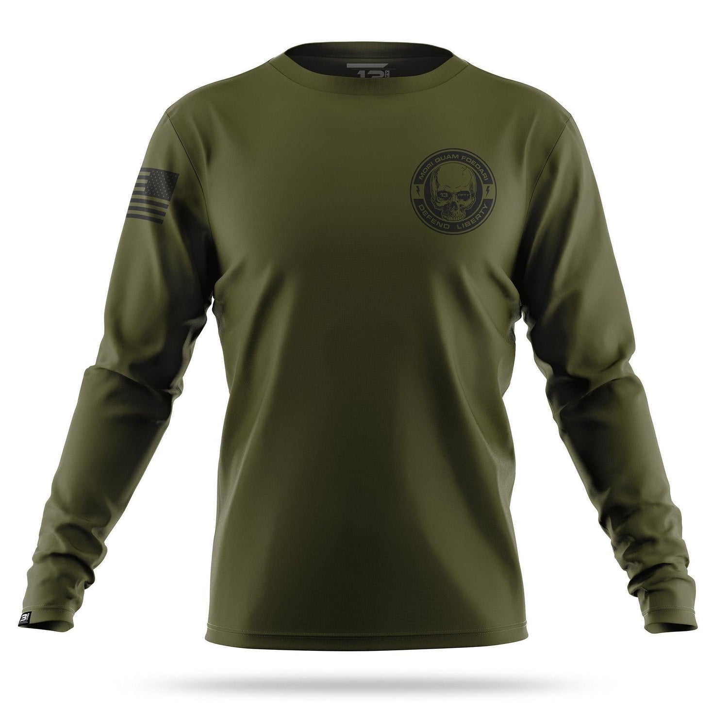 [LIBERTY] Men's Performance Long Sleeve [GRN/BLK]-13 Fifty Apparel