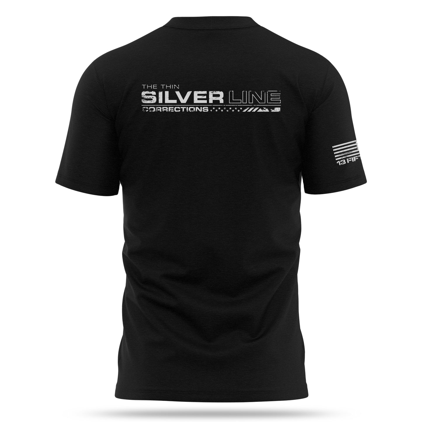 [LINE OF INTEGRITY] Thin Silver-Line Cotton Blend Shirt [BLK]-13 Fifty Apparel