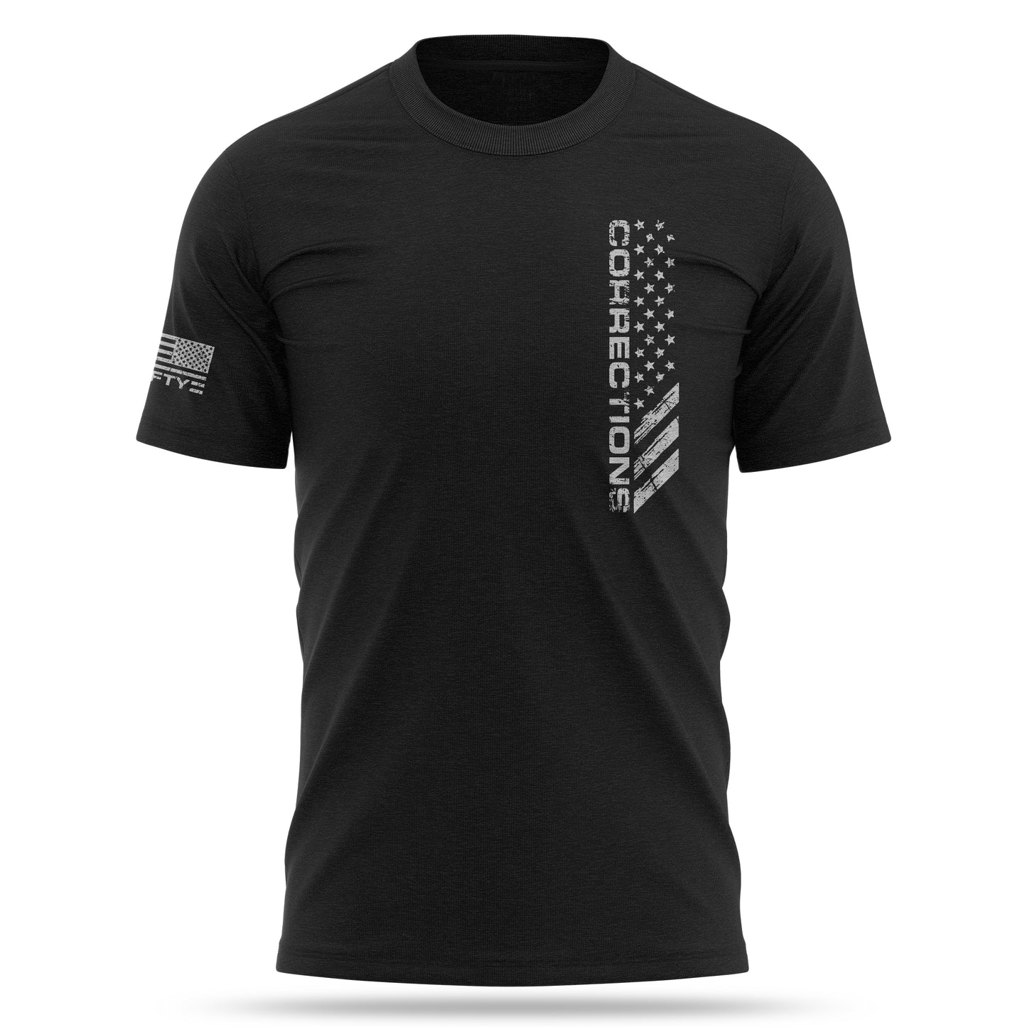 [LINE OF INTEGRITY] Thin Silver-Line Cotton Blend Shirt [BLK]-13 Fifty Apparel