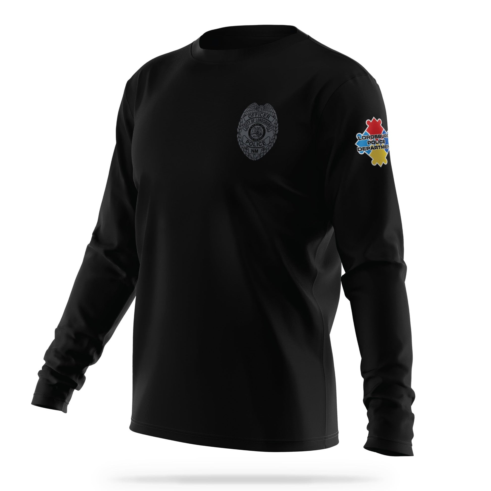 [LORDSBURG PD] Autism Awareness Utility Long Sleeve [BLK/GRY]-13 Fifty Apparel