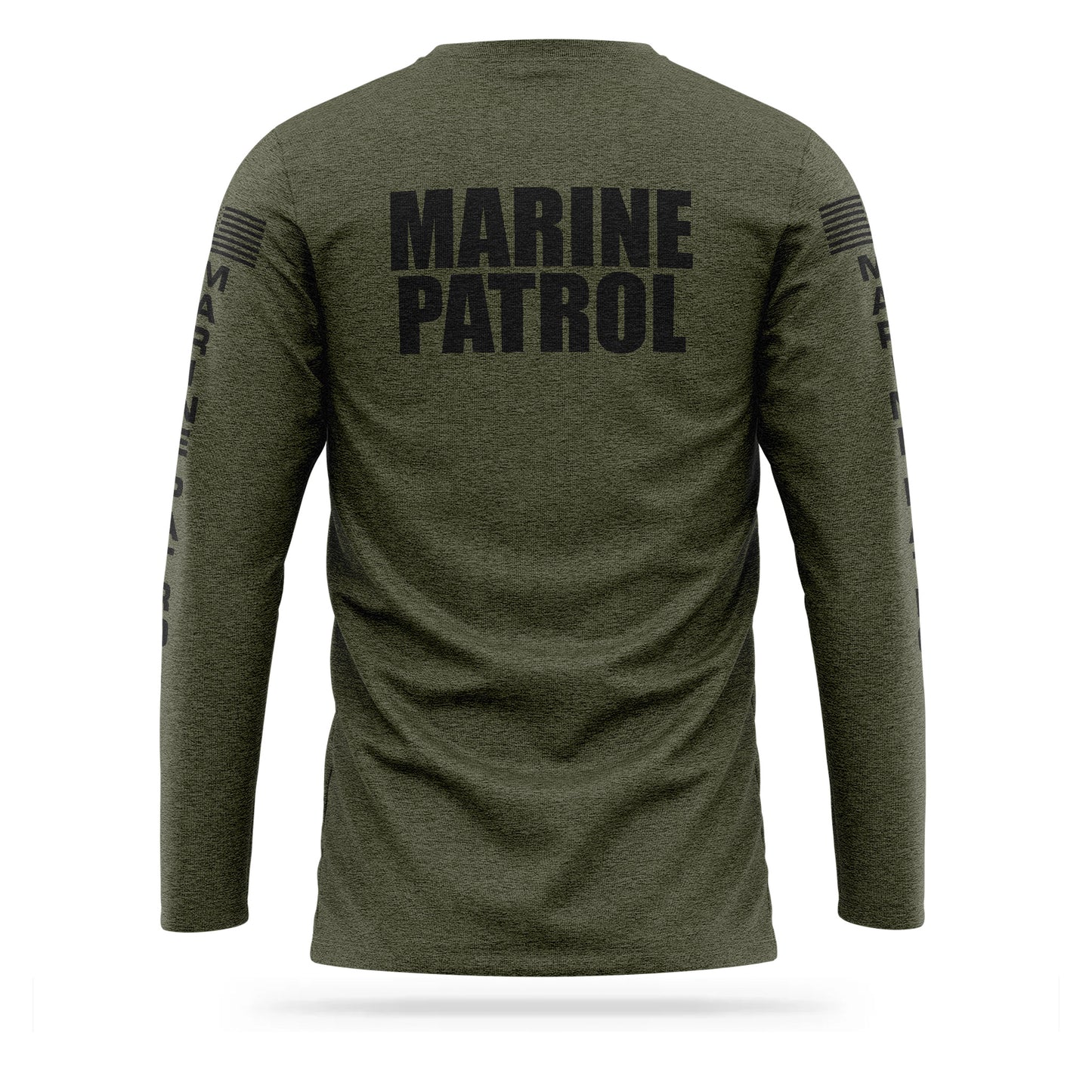 [MARINE PATROL] Cotton Blend Long Sleeve [GRN/BLK]-13 Fifty Apparel