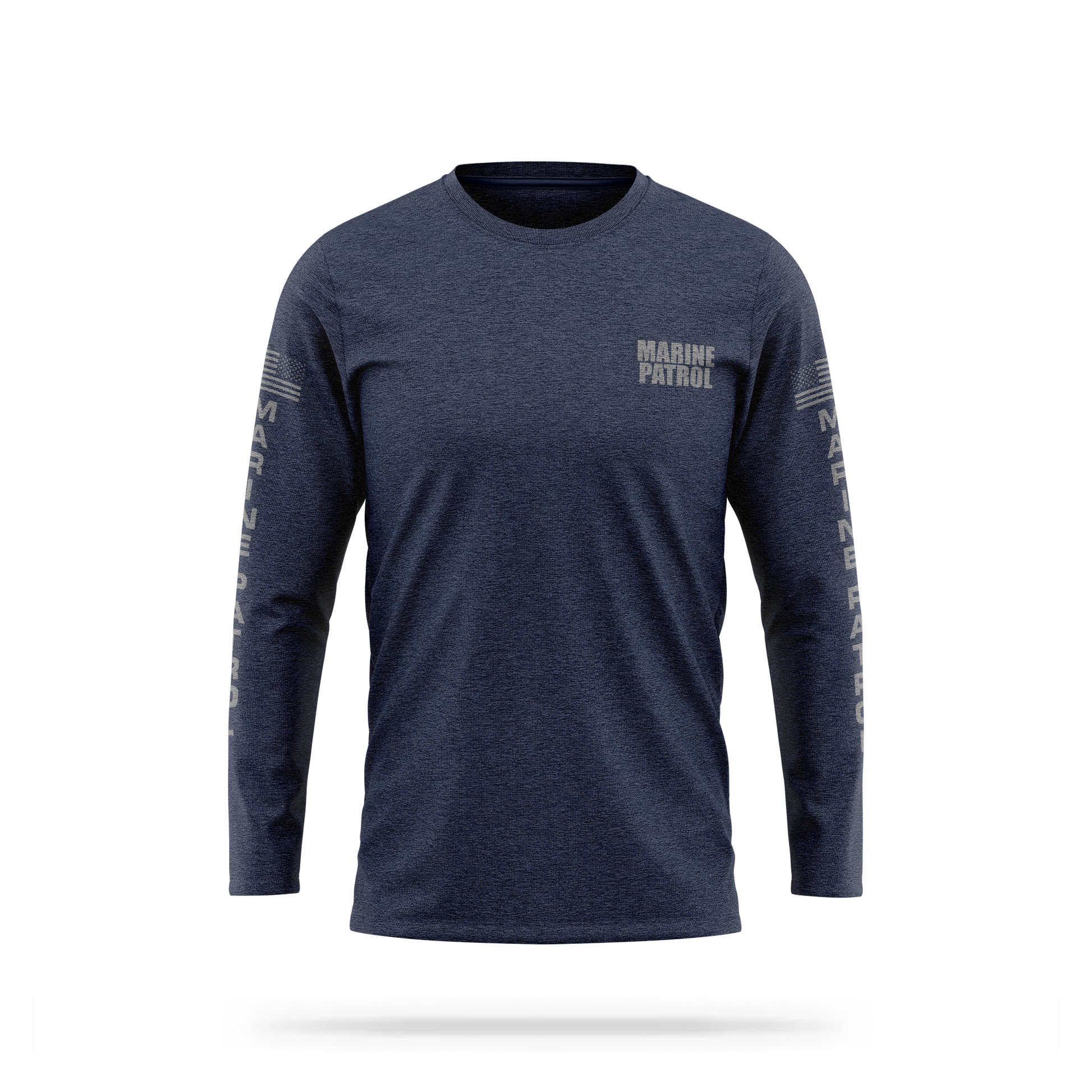 [MARINE PATROL] Cotton Blend Long Sleeve [NVY/GRY]-13 Fifty Apparel
