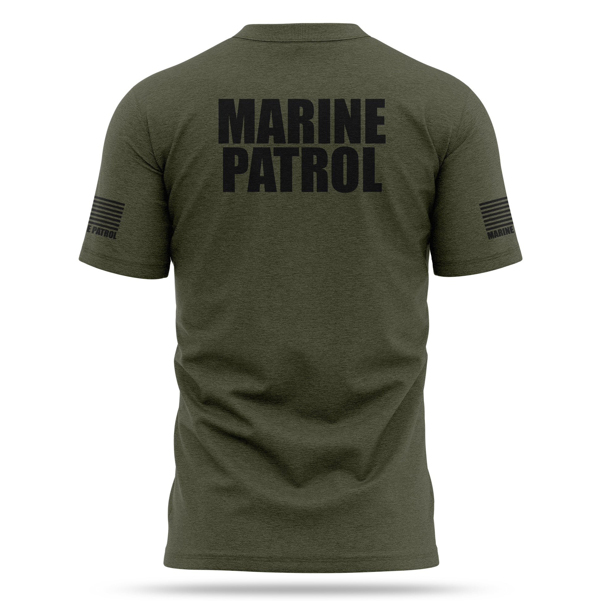 [MARINE PATROL] Cotton Blend Shirt [GRN/BLK]-13 Fifty Apparel