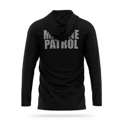 [MARINE PATROL] Men's Hooded Long Sleeve [BLK/GRY]-13 Fifty Apparel