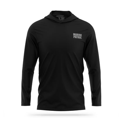 [MARINE PATROL] Men's Hooded Long Sleeve [BLK/GRY]-13 Fifty Apparel