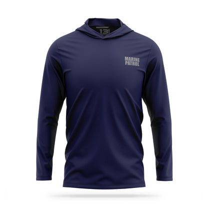[MARINE PATROL] Men's Hooded Long Sleeve [NVY/GRY]-13 Fifty Apparel