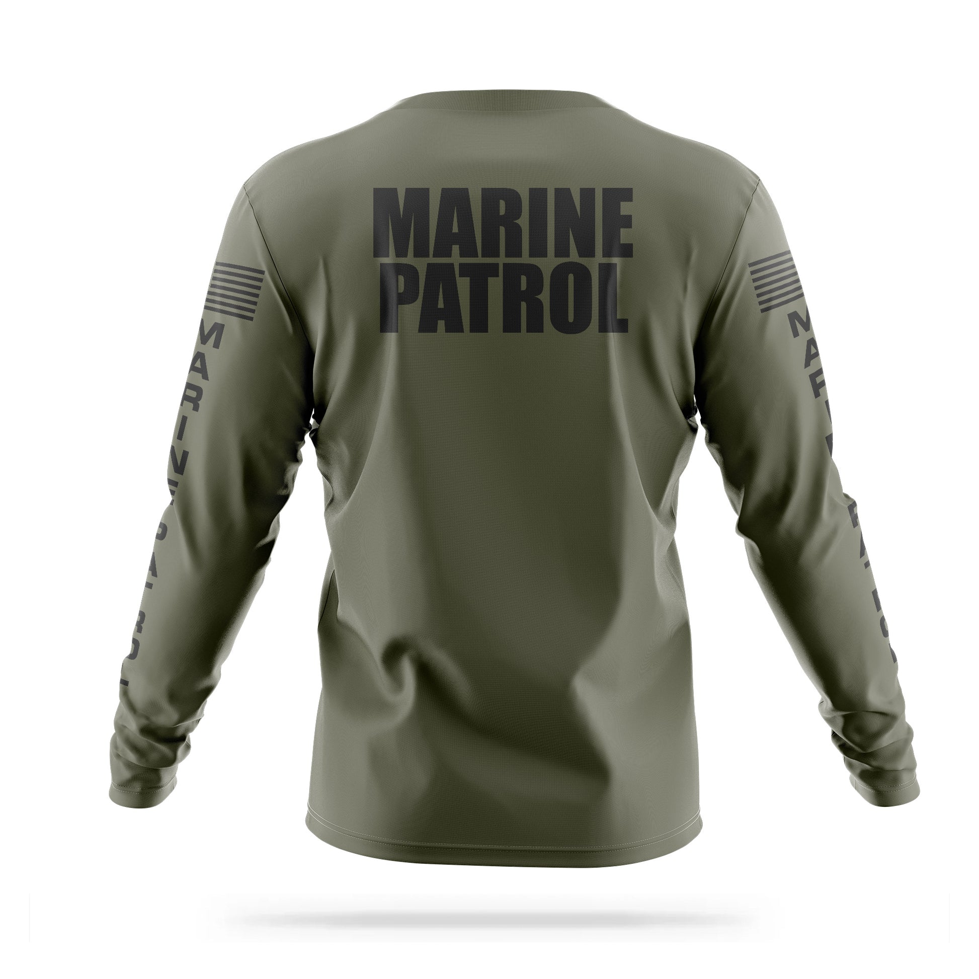[MARINE PATROL] Men's Utility Long Sleeve [GRN/BLK]-13 Fifty Apparel