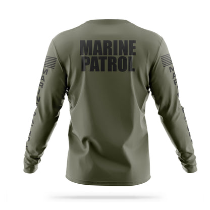 [MARINE PATROL] Men's Utility Long Sleeve [GRN/BLK]-13 Fifty Apparel