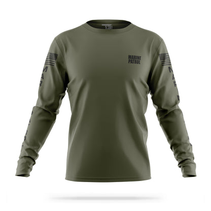 [MARINE PATROL] Men's Utility Long Sleeve [GRN/BLK]-13 Fifty Apparel