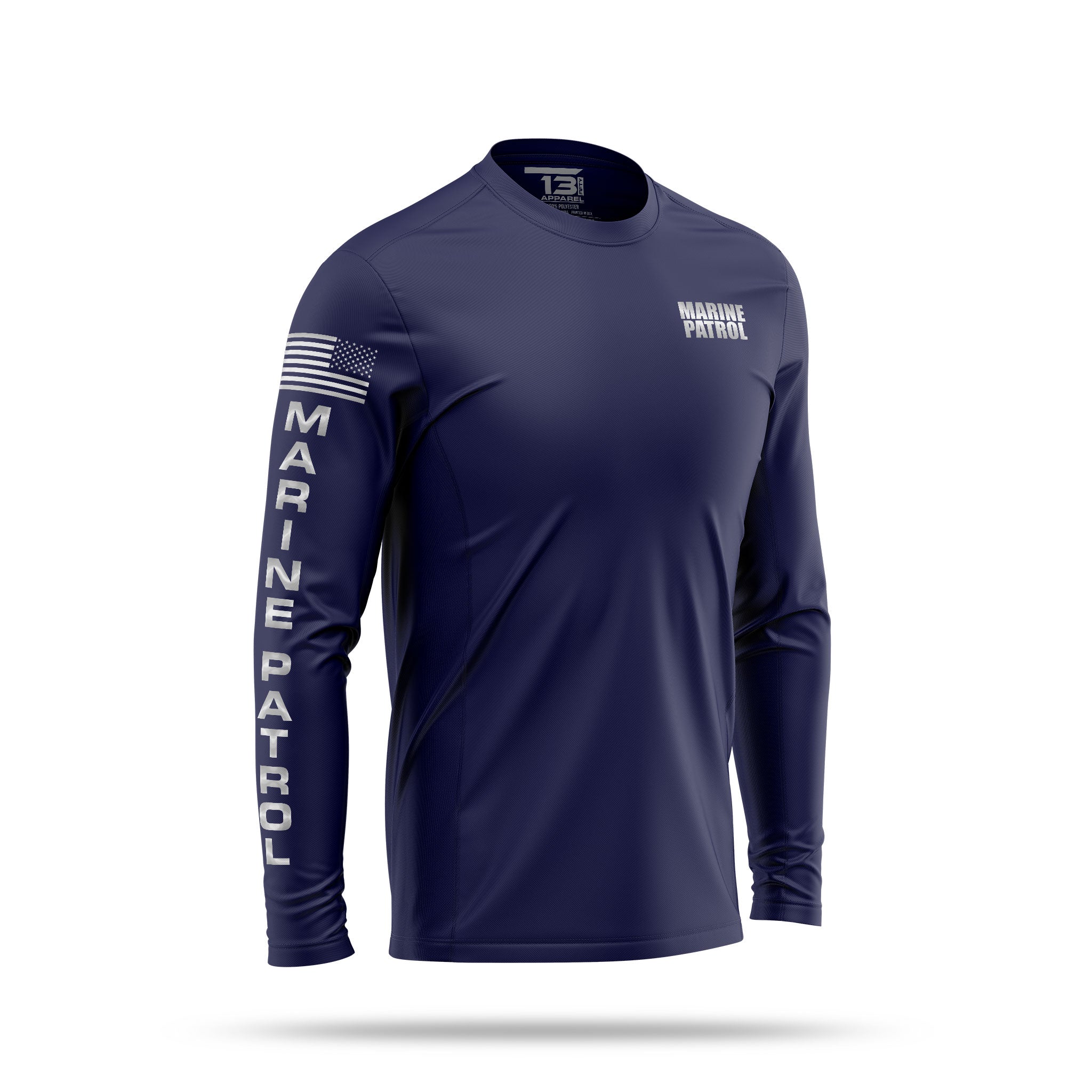 [MARINE PATROL] Men's Utility Long Sleeve [NVY/GRY]-13 Fifty Apparel