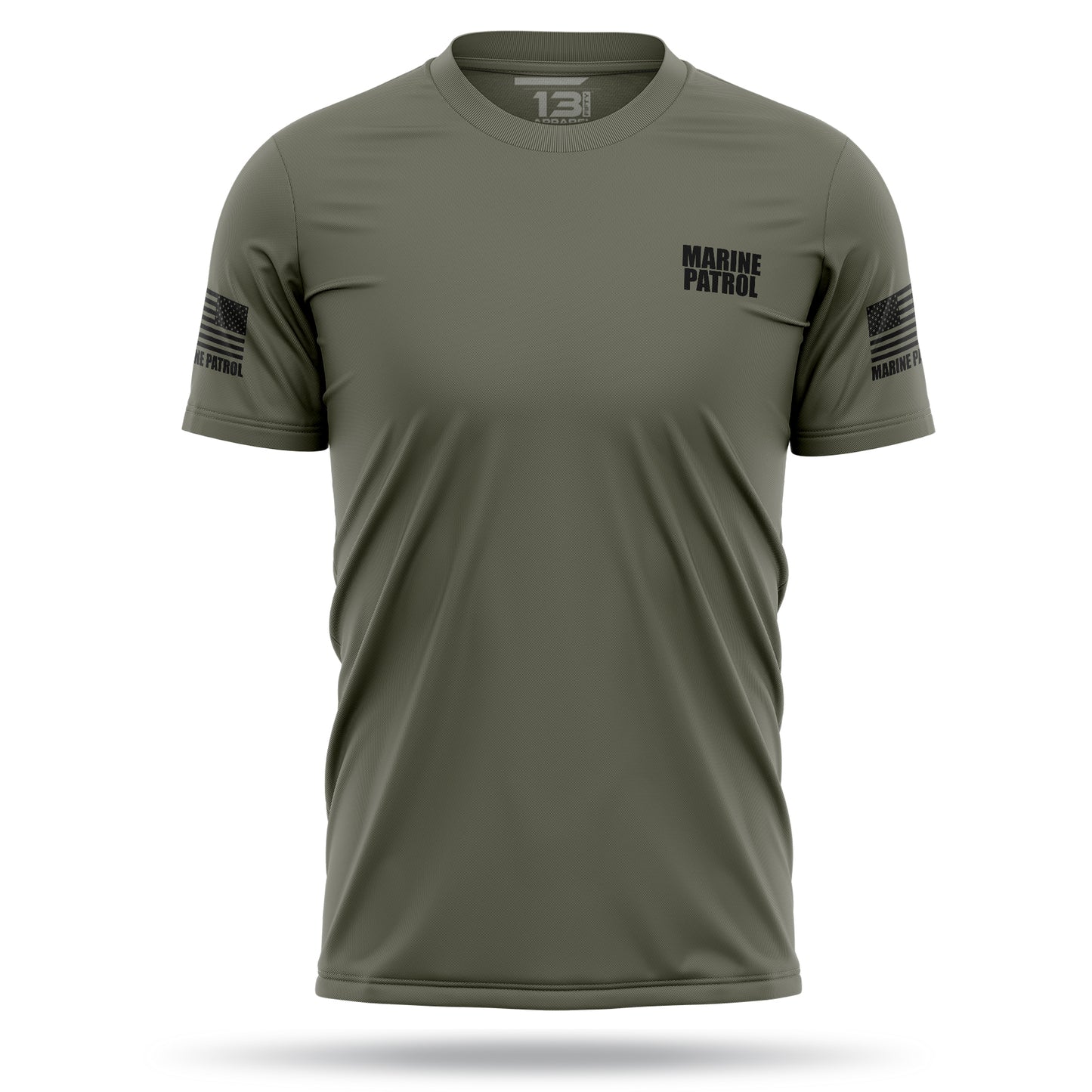 [MARINE PATROL] Men's Utility Shirt [GRN/BLK]-13 Fifty Apparel