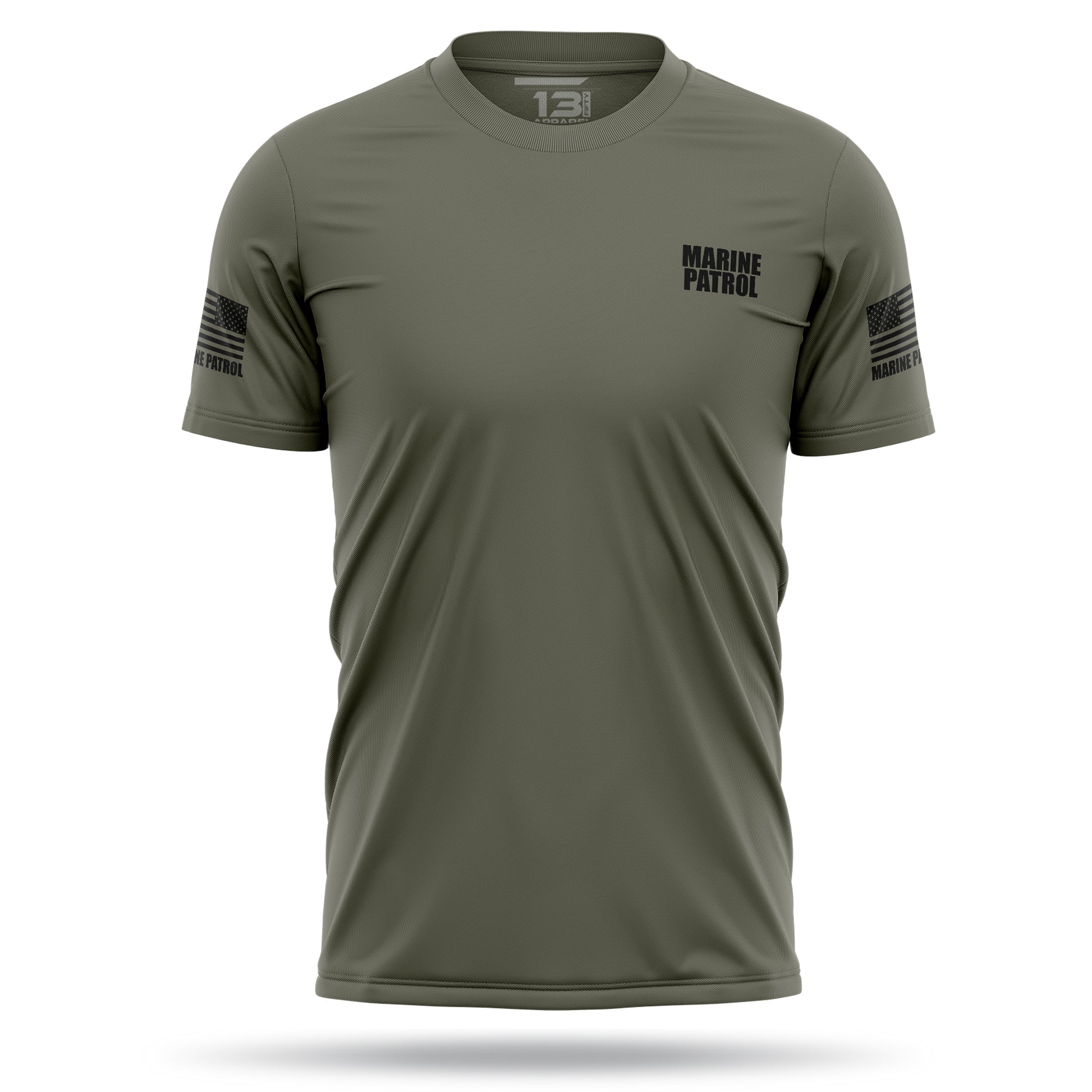 [MARINE PATROL] Men's Utility Shirt [GRN/BLK]-13 Fifty Apparel