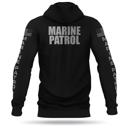 [MARINE PATROL] Performance Hoodie 2.0 [BLK/GRY]-13 Fifty Apparel