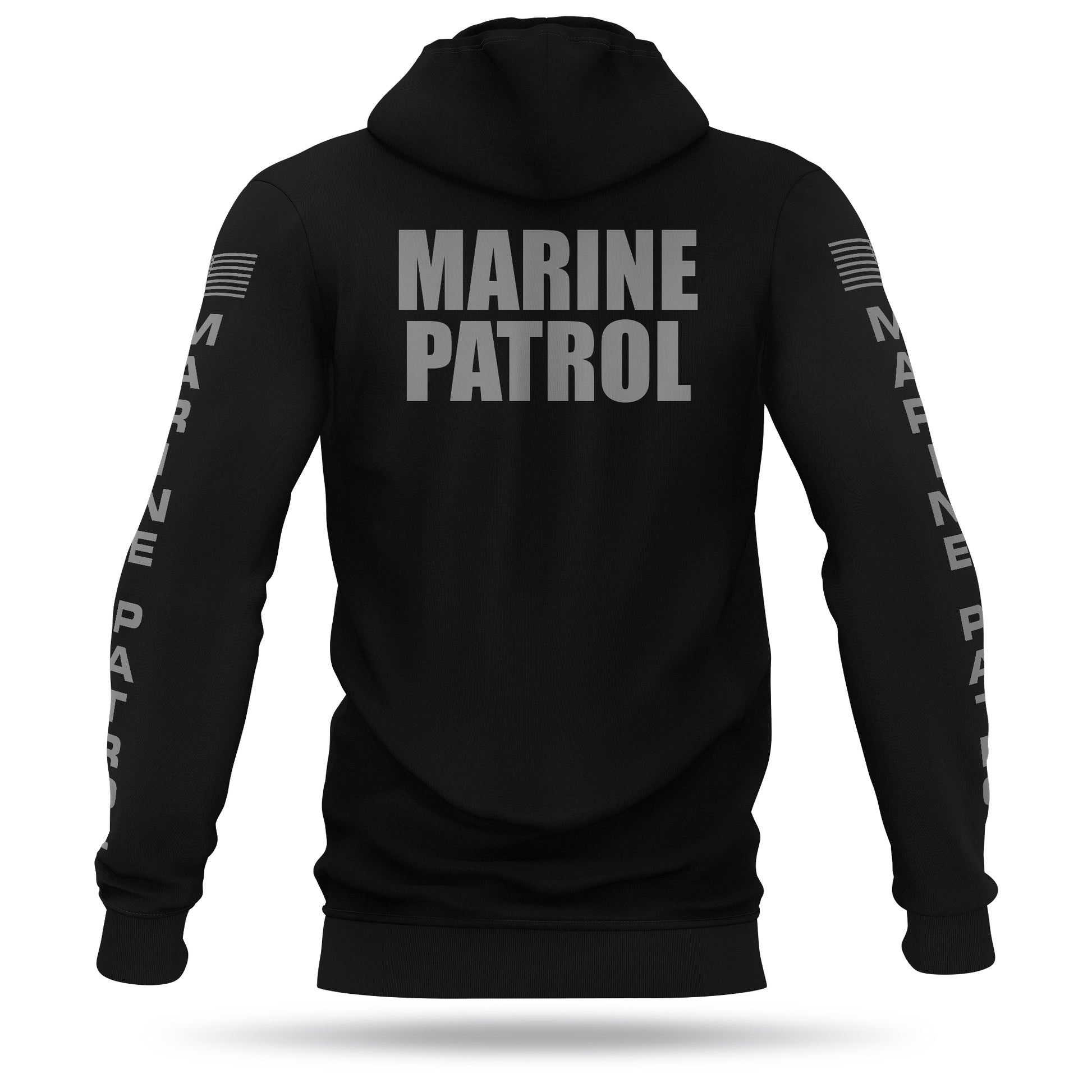 [MARINE PATROL] Performance Hoodie 2.0 [BLK/GRY]-13 Fifty Apparel