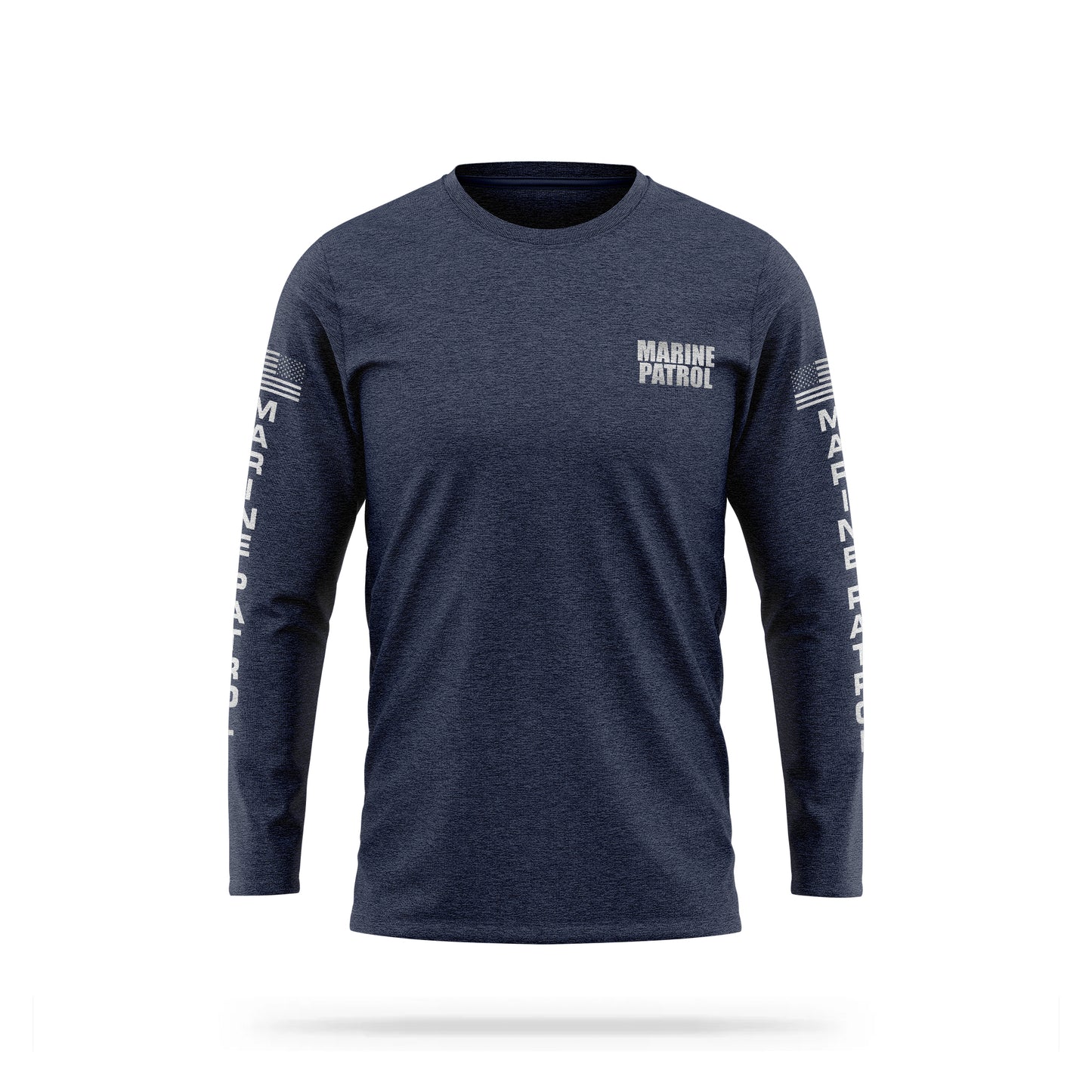 [MARINE PATROL] Reflective Cotton Blend Long Sleeve [NVY/REF]-13 Fifty Apparel