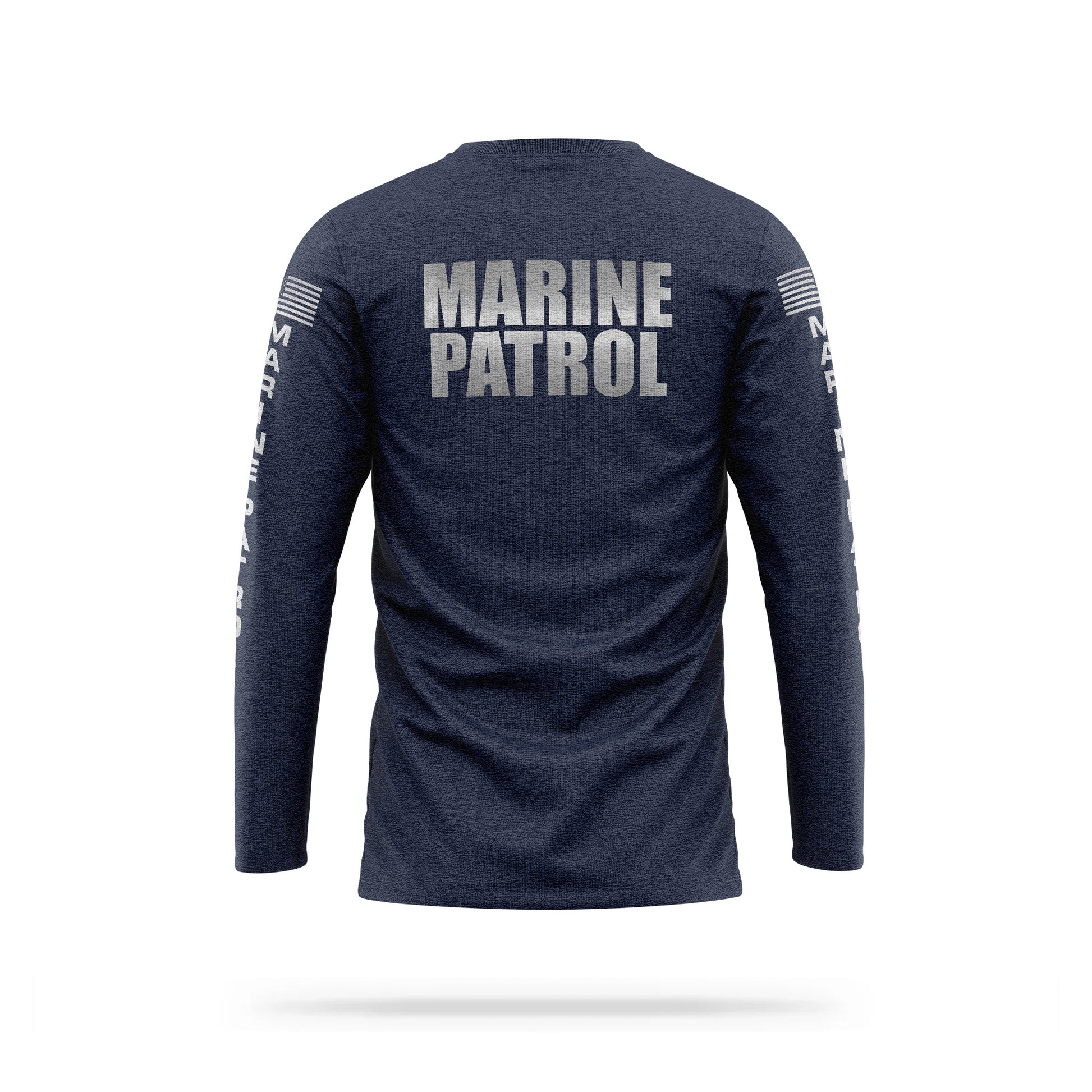 [MARINE PATROL] Reflective Cotton Blend Long Sleeve [NVY/REF]-13 Fifty Apparel
