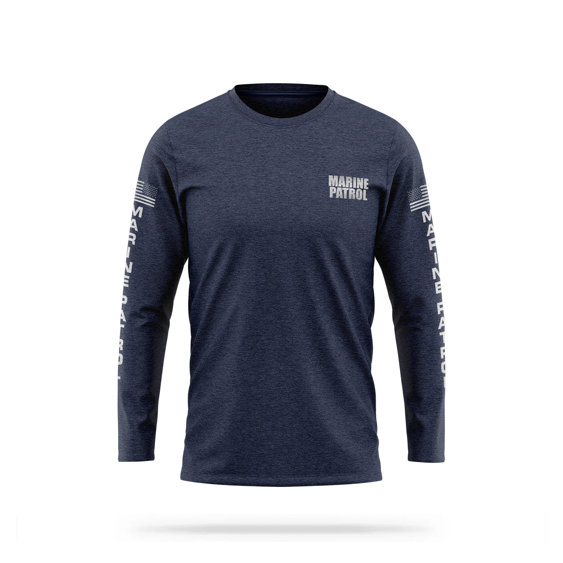 [MARINE PATROL] Reflective Cotton Blend Long Sleeve [NVY/REF]-13 Fifty Apparel