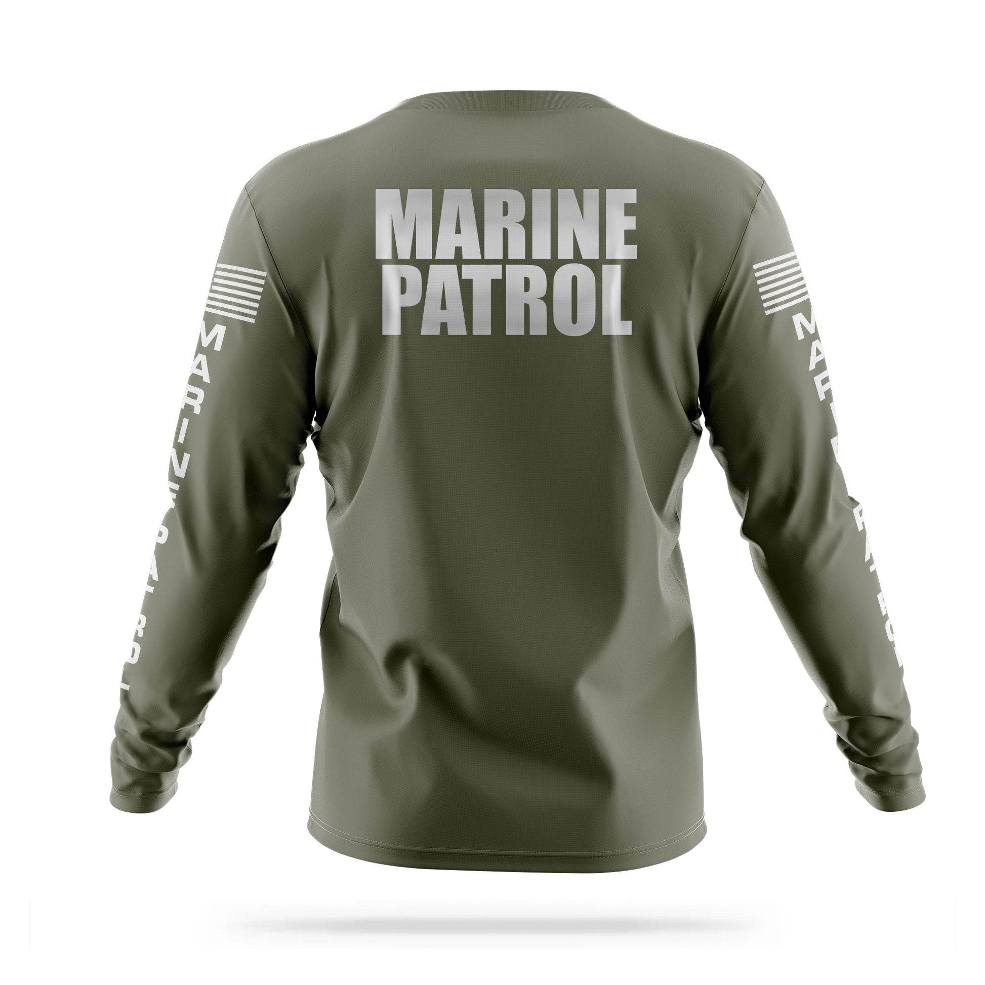[MARINE PATROL] Reflective Men's Utility Long Sleeve [GRN/REF]-13 Fifty Apparel