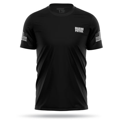 [MARINE PATROL] Reflective Men's Utility Shirt [BLK/REF]-13 Fifty Apparel