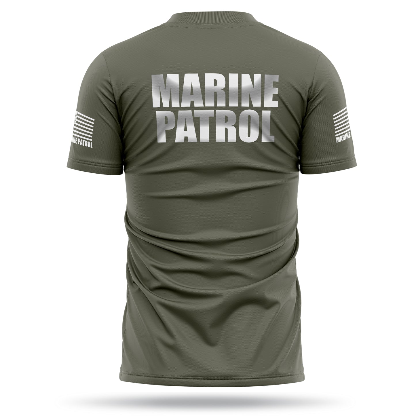 [MARINE PATROL] Reflective Men's Utility Shirt [GRN/REF]-13 Fifty Apparel