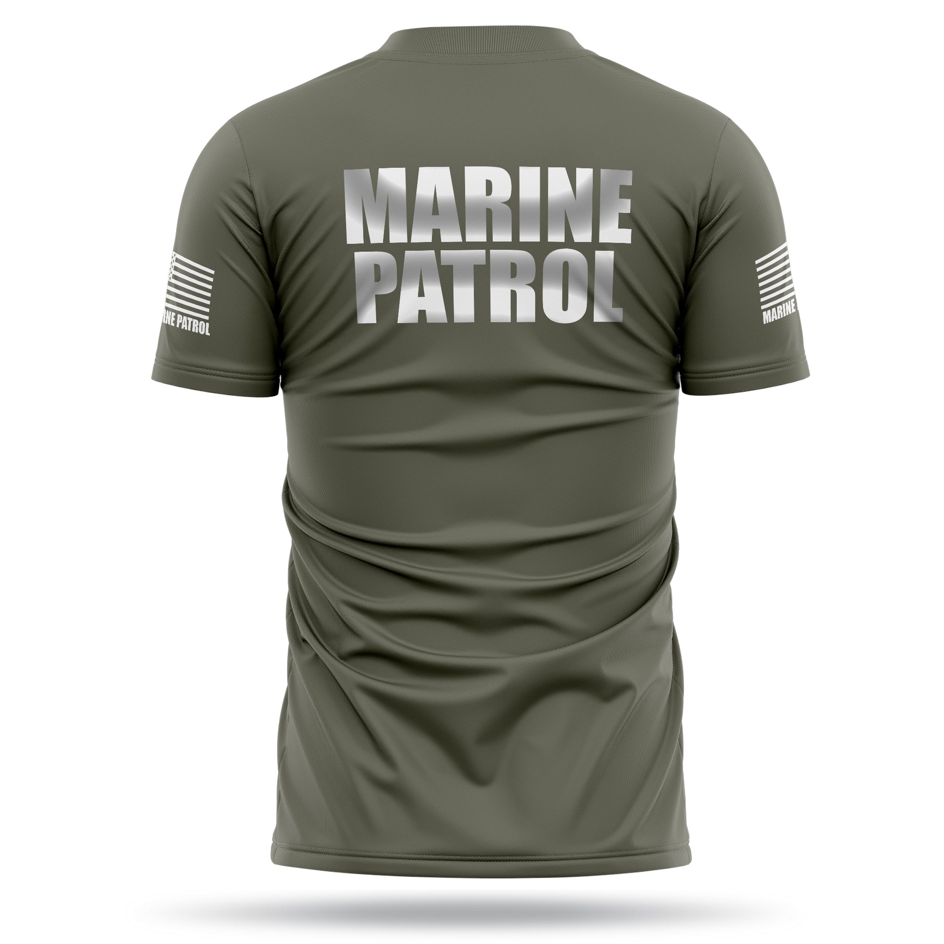 [MARINE PATROL] Reflective Men's Utility Shirt [GRN/REF]-13 Fifty Apparel