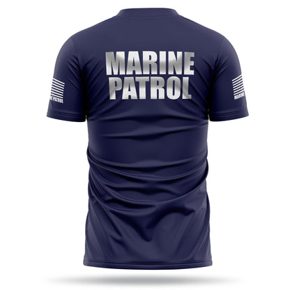 [MARINE PATROL] Reflective Men's Utility Shirt [NVY/REF]-13 Fifty Apparel