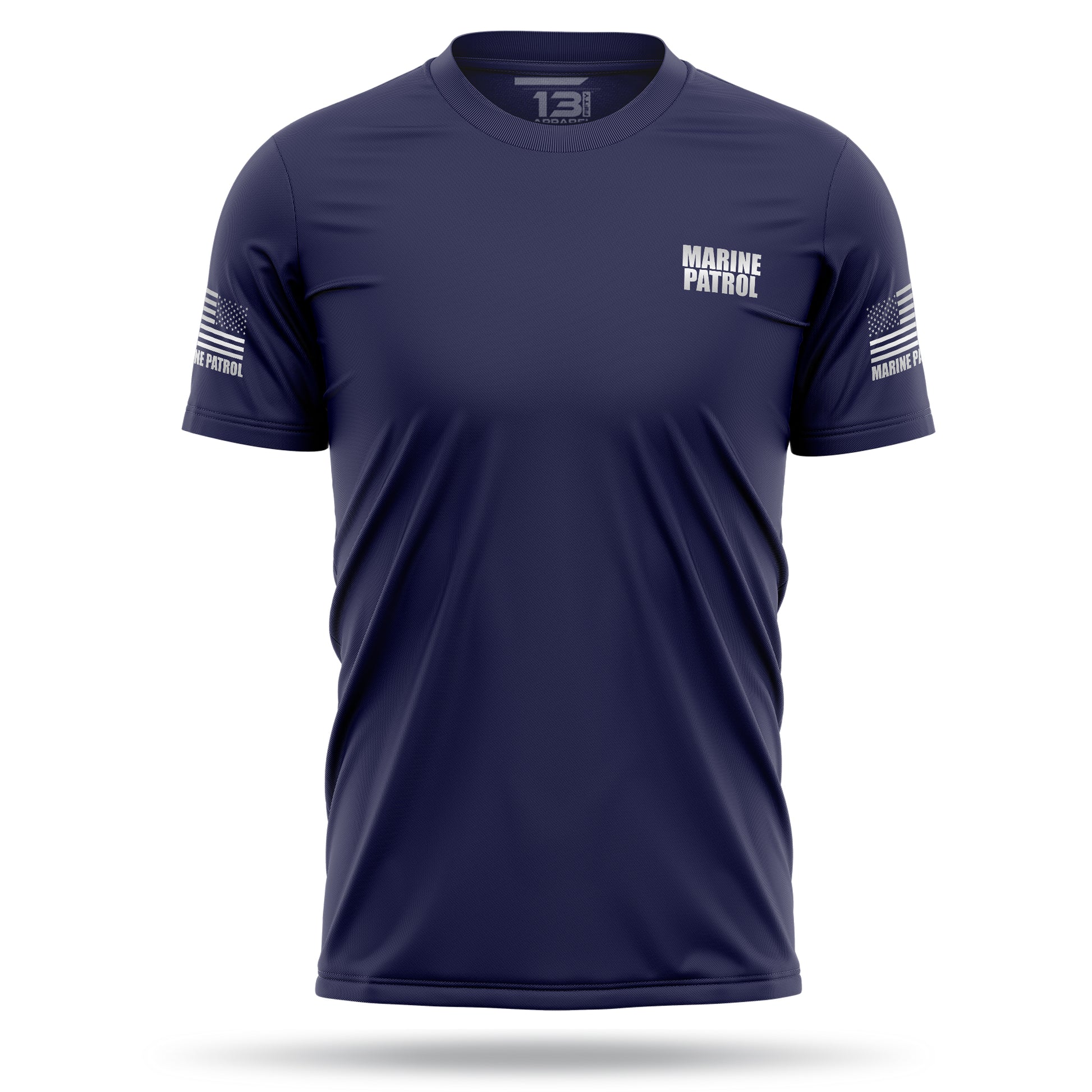 [MARINE PATROL] Reflective Men's Utility Shirt [NVY/REF]-13 Fifty Apparel