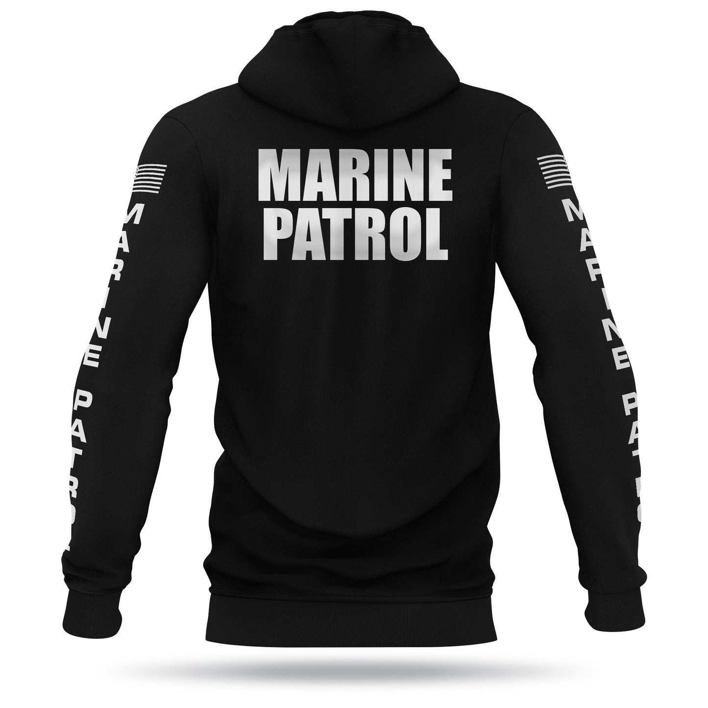 [MARINE PATROL] Reflective Performance Hoodie 2.0 [BLK/REF]-13 Fifty Apparel