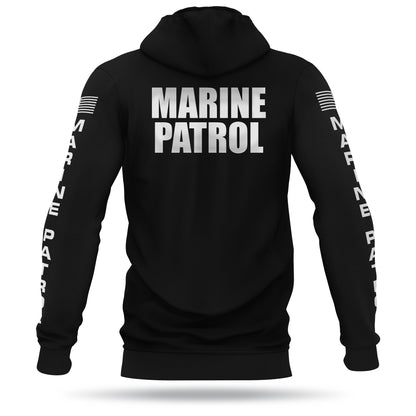 [MARINE PATROL] Reflective Performance Hoodie 2.0 [BLK/REF]-13 Fifty Apparel