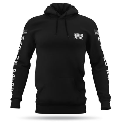 [MARINE PATROL] Reflective Performance Hoodie 2.0 [BLK/REF]-13 Fifty Apparel