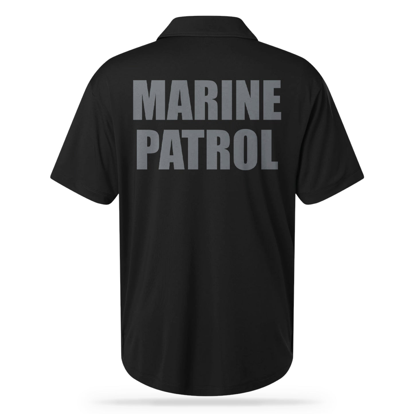 [MARINE PATROL] UTILITY POLO [BLK/GRY]-13 Fifty Apparel