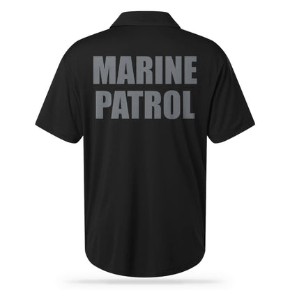 [MARINE PATROL] UTILITY POLO [BLK/GRY]-13 Fifty Apparel
