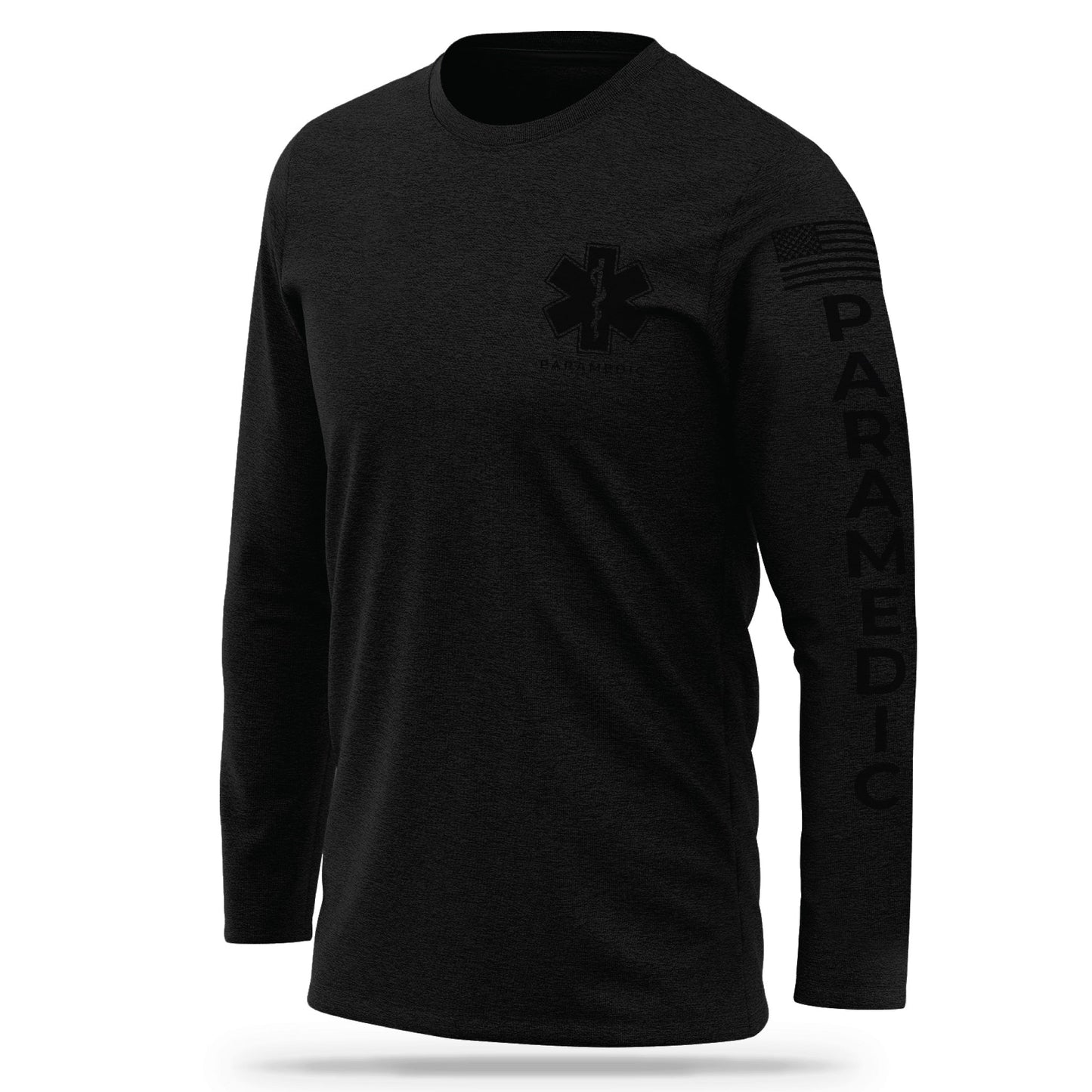 [PARAMEDIC] Cotton Blend Long Sleeve [BLK/BLK]-13 Fifty Apparel